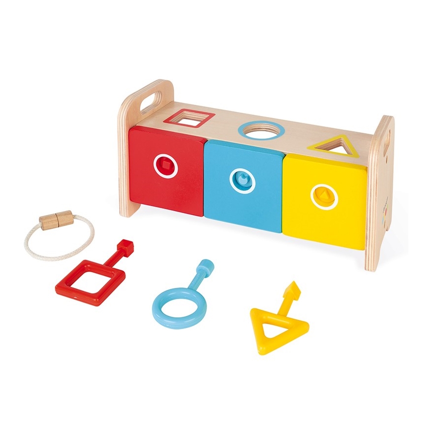 Janod - Дървена интерактивна играчка MONTESSORI 10 бр.