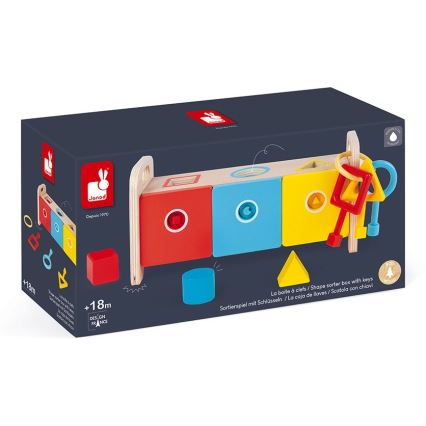 Janod - Дървена интерактивна играчка MONTESSORI 10 бр.