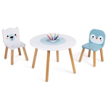 Janod - Дървена маса със столове