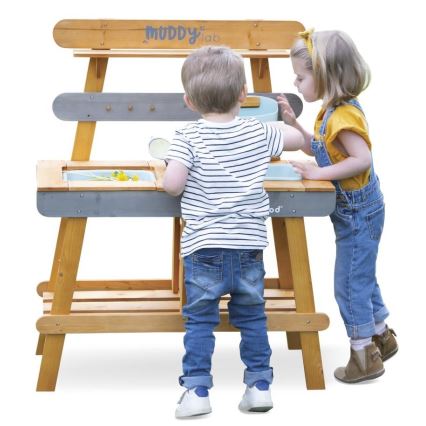 Janod - Дървена външна детска кухничка MUDDY LAB