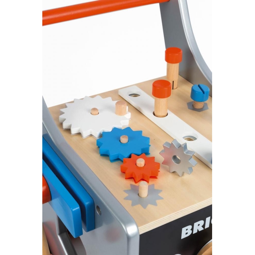 Janod - Дървена количка с инструменти BRICOKIDS
