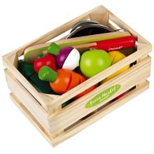 Janod - Дървена кутия с плодове и зеленчуци