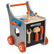 Janod - Дървена количка с инструменти BRICOKIDS