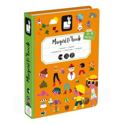 Janod - Магнитен интерактивен комплект MAGNETIBOOK годишни сезони