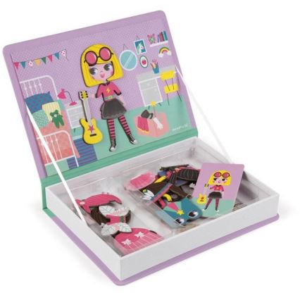 Janod - Магнитен интерактивен комплект MAGNETIBOOK момиче