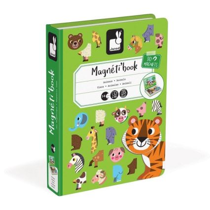 Janod - Магнитен интерактивен комплект MAGNETIBOOK животни