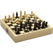 Jeujura - Дървен шах и пулове в кутия