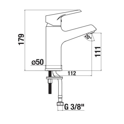 JIKA H3111W10041101 - Смесител за мивка CUBE 17,9 см, лъскав хром