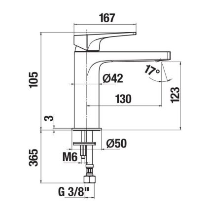 JIKA H3111X10041101 - Кран за мивка CUBITO 10,5 см лъскав хром