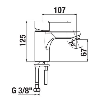 JIKA H3111Z10041101 - Смесител за мивка LYRA 12,5 см, хром с лъскав завършек