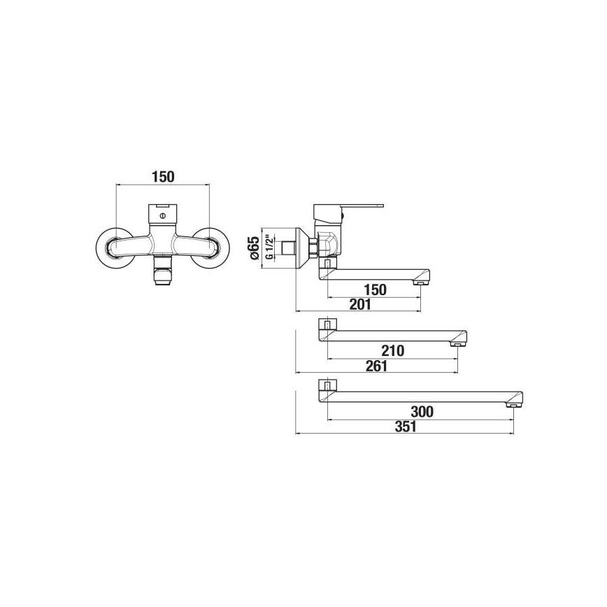 JIKA H3111Z70042201 - Кран за мивка LYRA 15x20,1 см лъскав хром