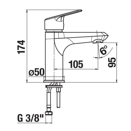 JIKA H3112E10041101 - Смесител за мивка TALAS 17,4 см, лъскав хром