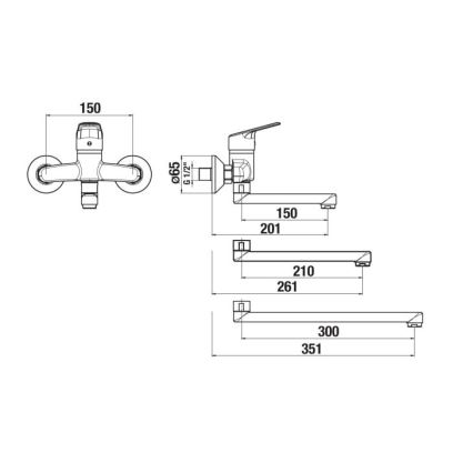 JIKA H3112E70042201 - Кран за мивка TALAS 15x20,1 см лъскав хром