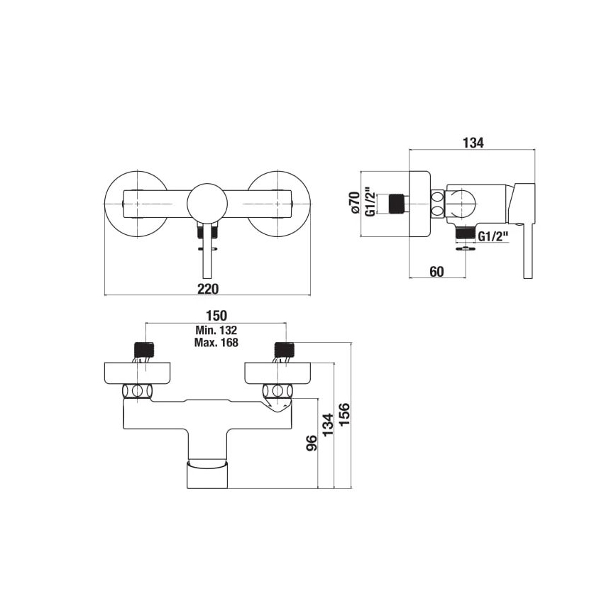JIKA H3312F77164001 - Кранче за душ MIO матов черен