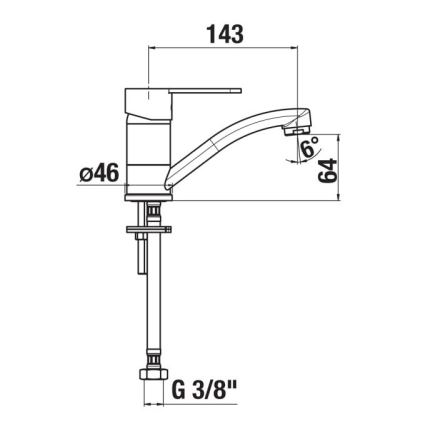 JIKA H3511Z10042201 - Смесител за мивка LYRA 14,3 см, лъскав хром