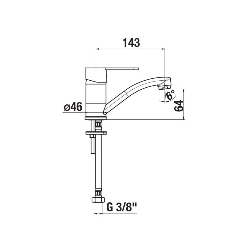JIKA H3511Z10042201 - Смесител за мивка LYRA 14,3 см, лъскав хром