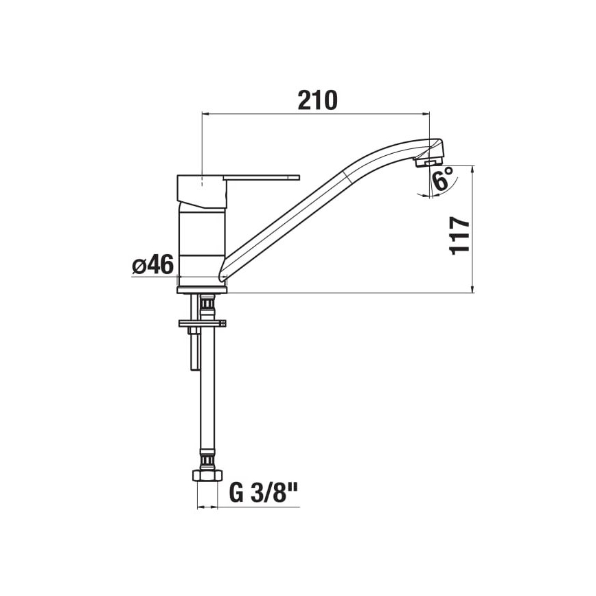 JIKA H3511Z10042301 - Кран за мивка LYRA 21 см лъскав хром