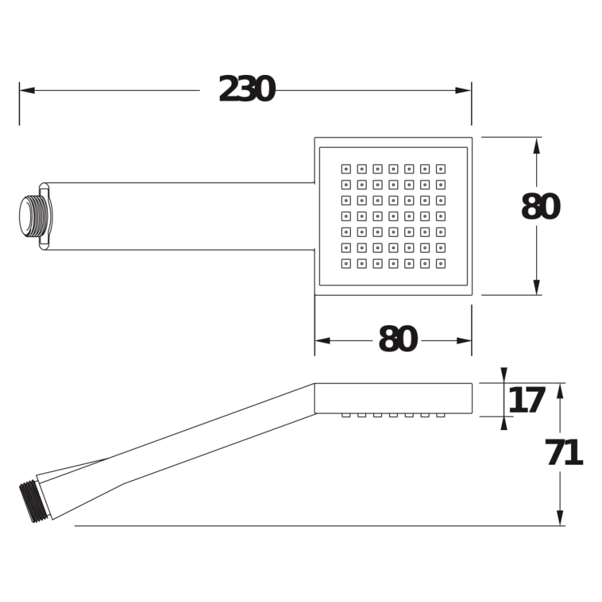 JIKA H3614200040411 - Ръчен душ CUBITO с лъскав хром