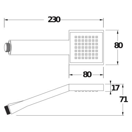 JIKA H3614200040411 - Ръчен душ CUBITO гланцов хром