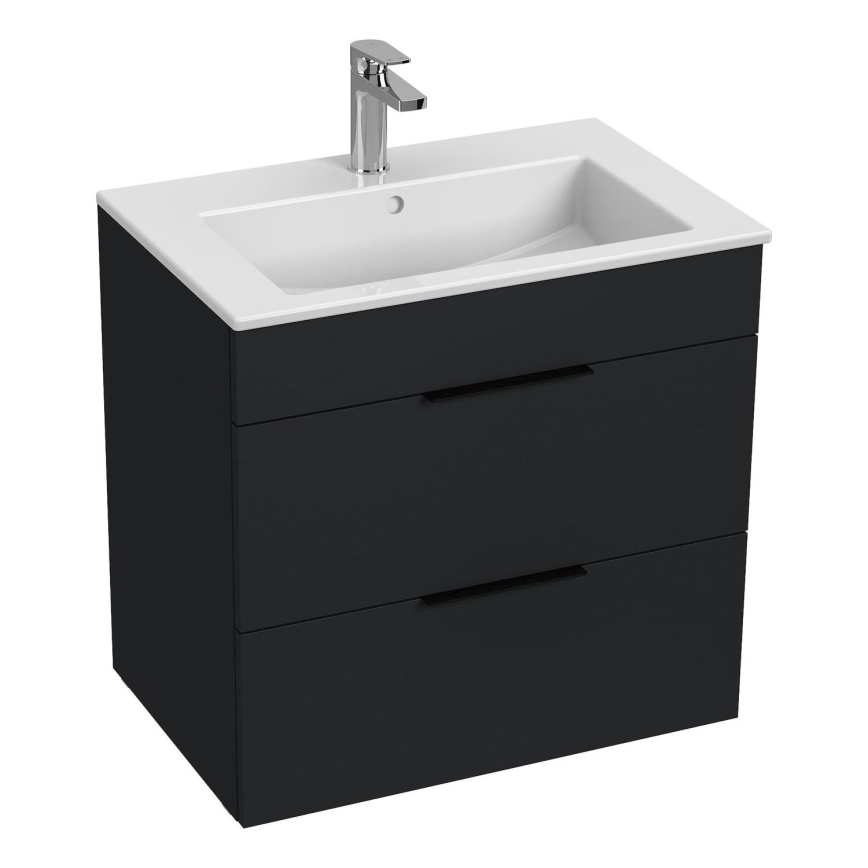 JIKA H4536021763521 - Баня шкаф с мивка CUBE 60,7x65 см, черен