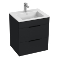 JIKA H4536121763521 - Баня шкаф с мивка CUBE 60,7x55 см, черен