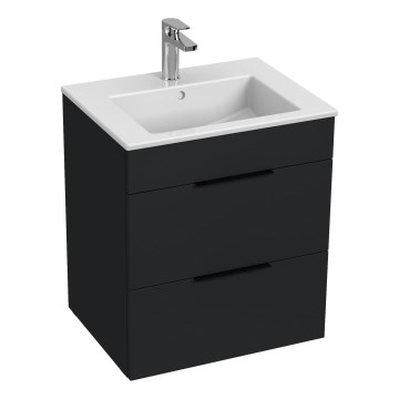 JIKA H4536121763521 - Баня шкаф с мивка CUBE 60,7x55 см, черен