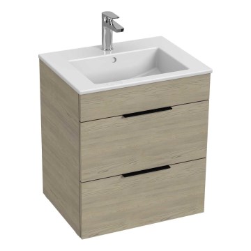 JIKA H4536121765141 - Шкаф за баня с мивка CUBE 60,7x55 см, ясень