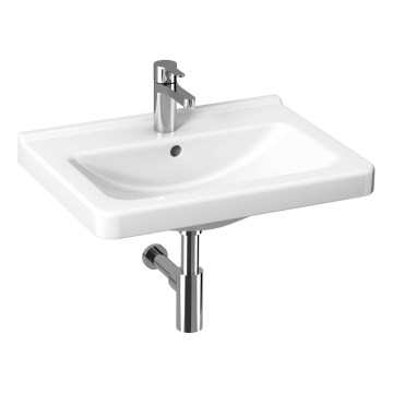 JIKA H8104240001041 - Стенна мивка CUBITO 65x48,5 см керамика/бял