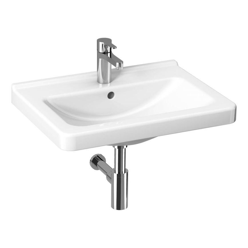 JIKA H8104240001041 - Стенна мивка CUBITO 65x48,5 см керамика/бял