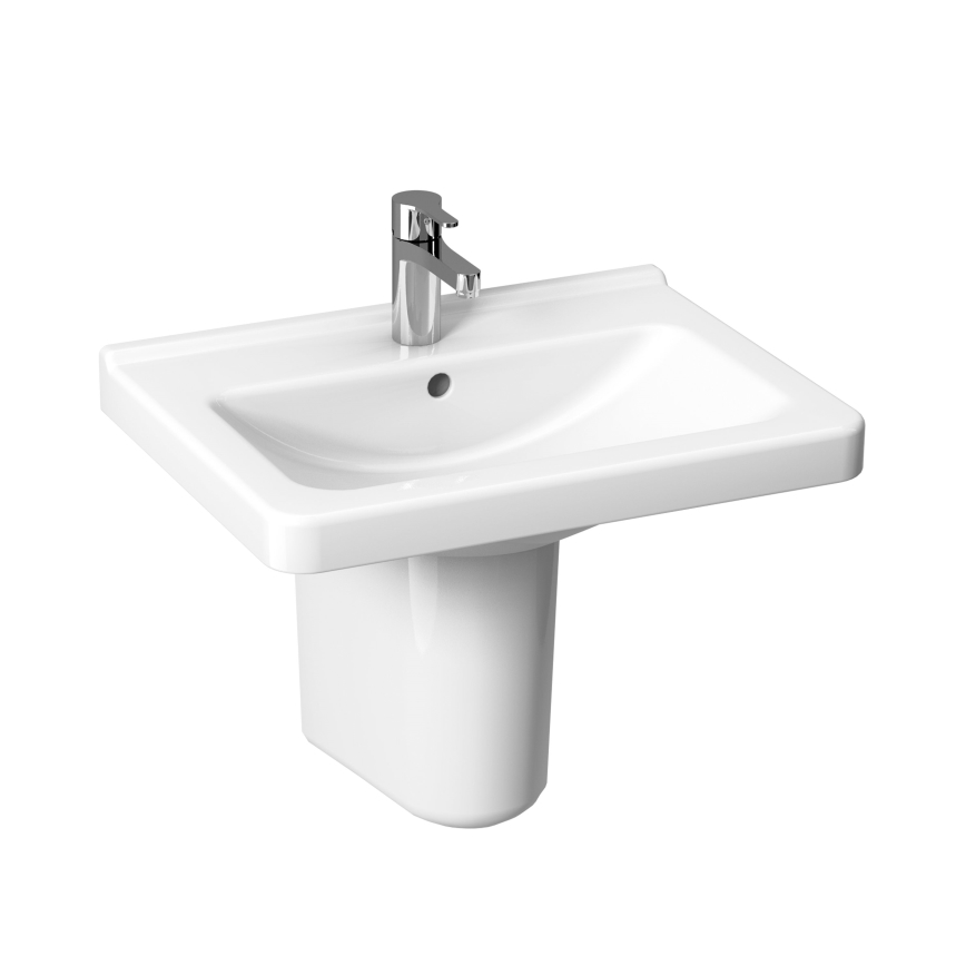 JIKA H8104240001041 - Стенна мивка CUBITO 65x48,5 см керамика/бял