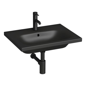 JIKA H8127137161041 - Стенна мивка MIO 60x45 см керамика/матов черен