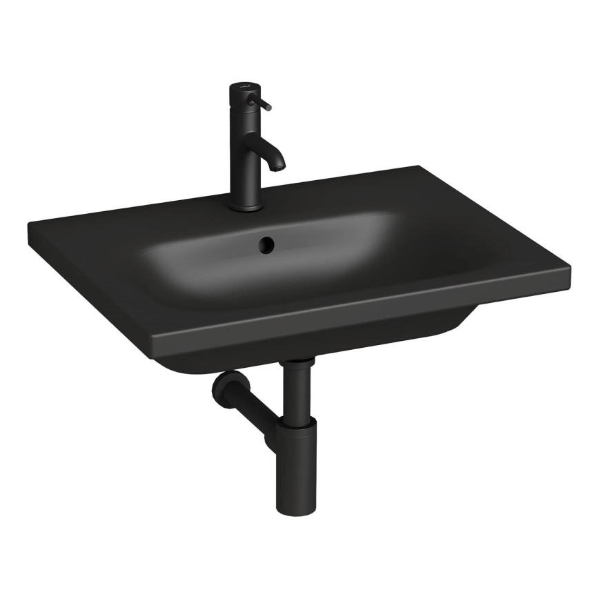 JIKA H8127137161041 - Стенна мивка MIO 60x45 см керамика/матов черен