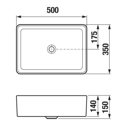 JIKA H8184230001121 - Басейн с плот CUBITO 50x35 см керамика/бял
