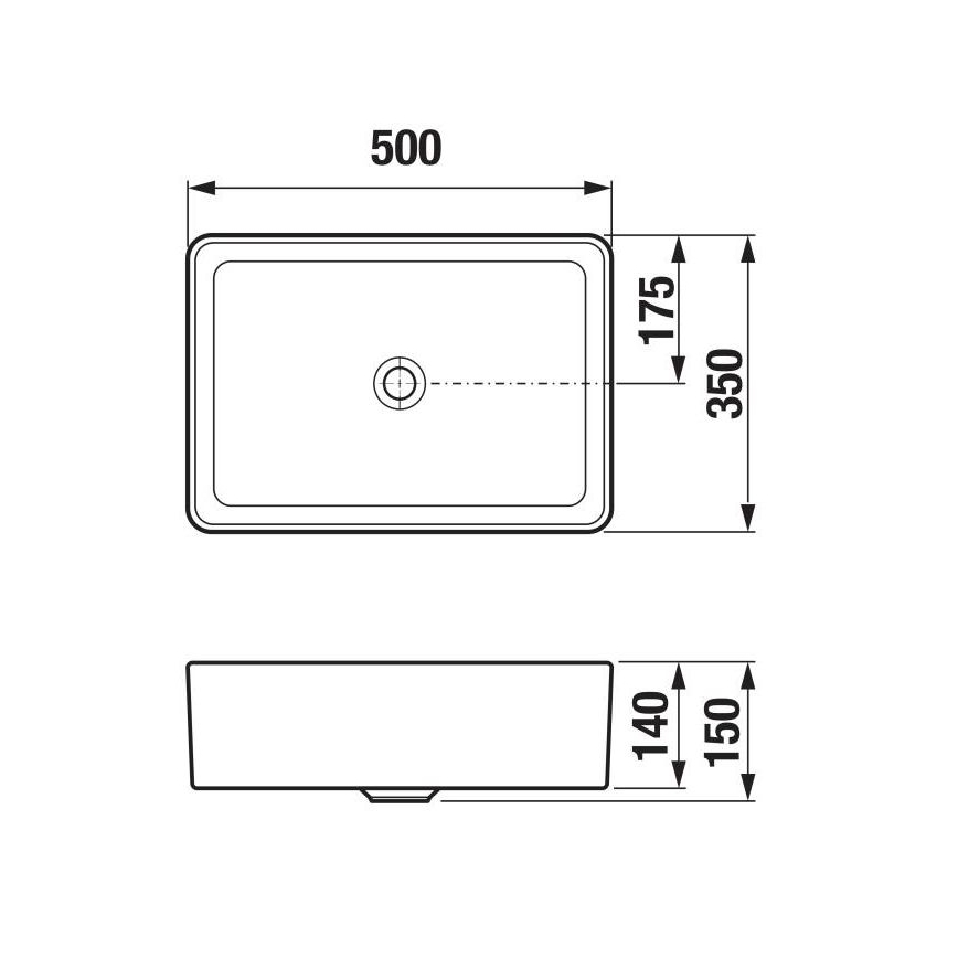 JIKA H8184230001121 - Басейн с плот CUBITO 50x35 см керамика/бял