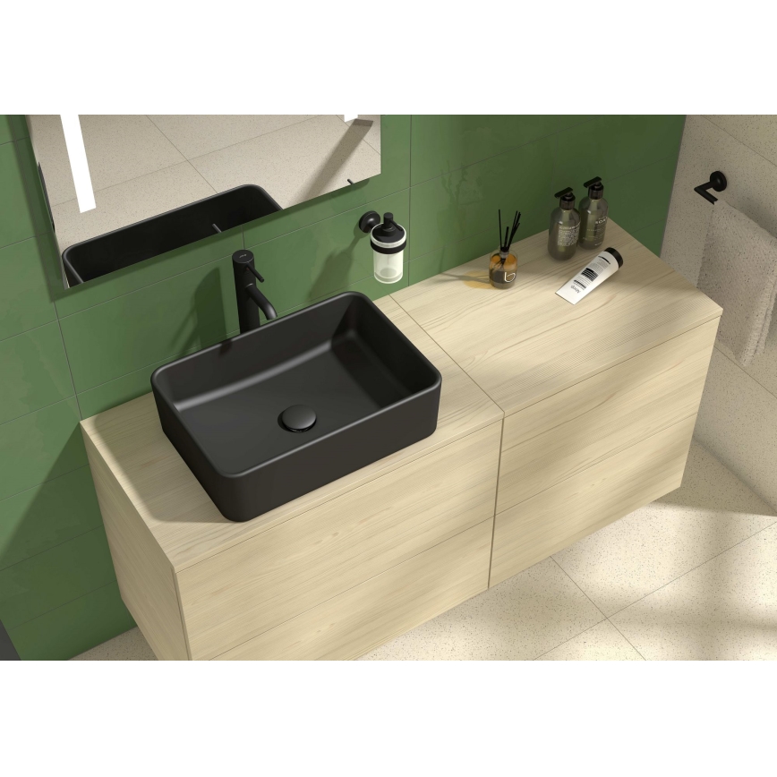JIKA H8184237161121 - Басейн с плот CUBITO 50x35 см керамика/матов черен