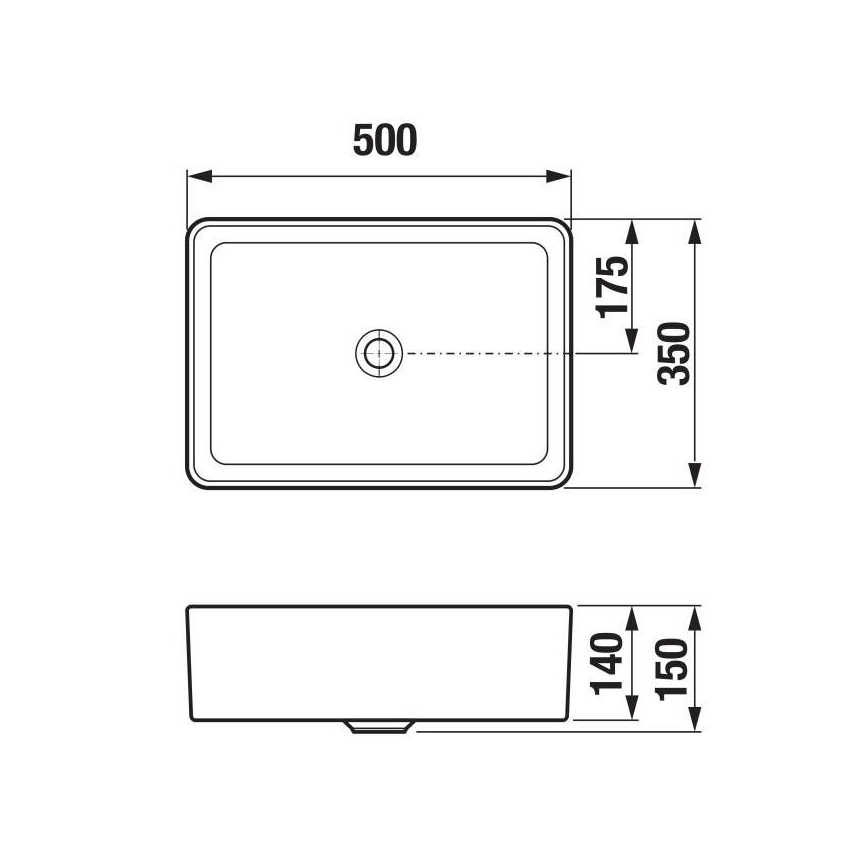 JIKA H8184237161121 - Мивка за плот CUBITO 50x35 см керамика/матово черно