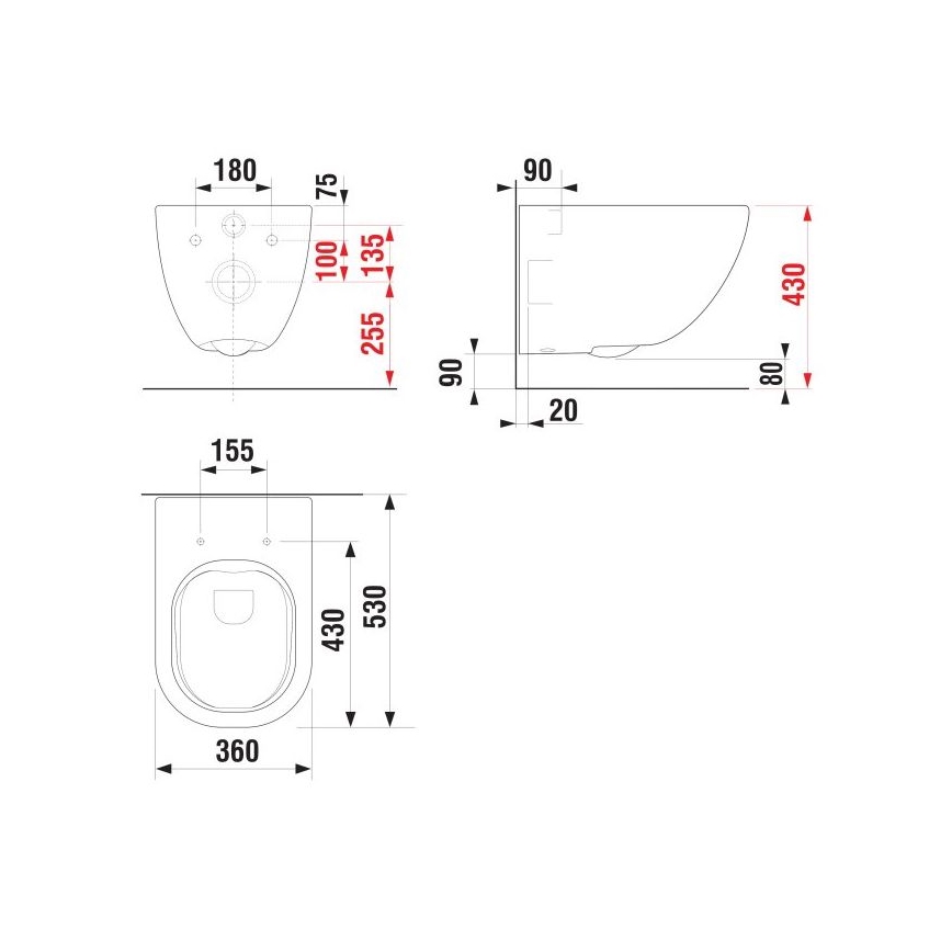JIKA H8207140000001 - Конзолен WC MIO керамика/бял