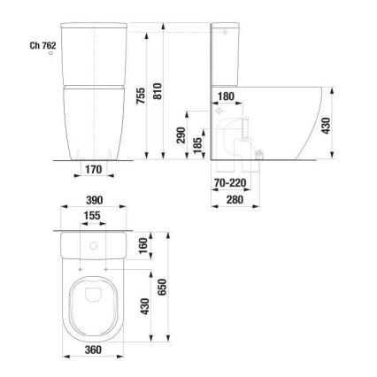 JIKA H8267160000001 - Тоалетна чиния MIO керамика/бяла