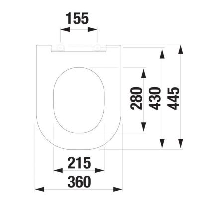 JIKA H8917167160631 - Тоалетна седалка SoftClose MIO от дуропласт/матово черно