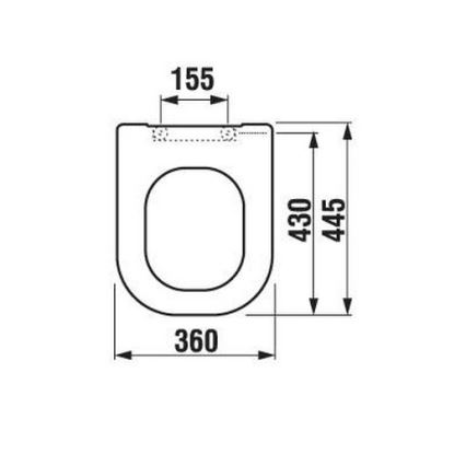 JIKA H8936103000631 - Тоалетна седалка DEEP, дуропласт/бяла