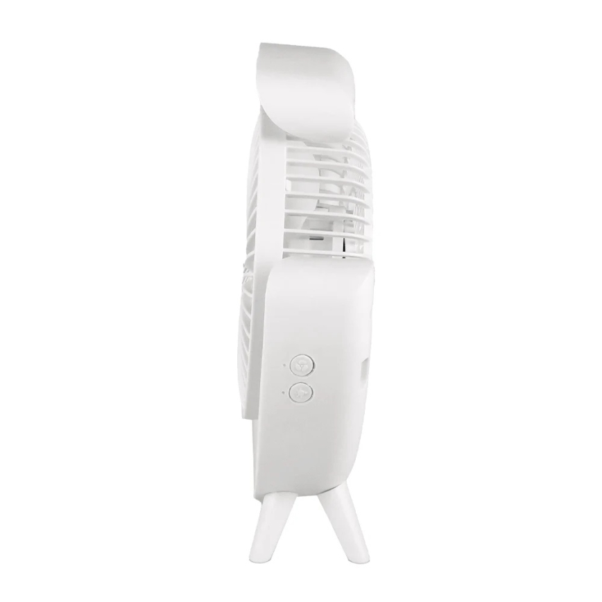 JOHNSON - LED RGB презареждаем настолен вентилатор многоцветен LED/5W/3,7V 1200 mAh пр. 14 см бял