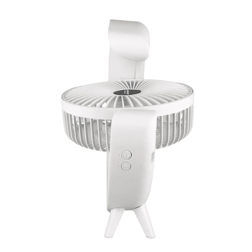 JOHNSON - LED RGB презареждаем настолен вентилатор многоцветен LED/5W/3,7V 1200 mAh пр. 14 см бял