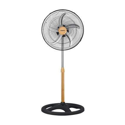 JOHNSON - Стоящ вентилатор 3 в 1 WOOD 80W/230V 130 см черен/бежов
