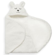 Jollein - Одеяло за повиване fleece Bunny 100x105 см бял
