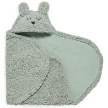 Jollein - Одеяло за повиване fleece Bunny 100x105 см пепеливо зелен