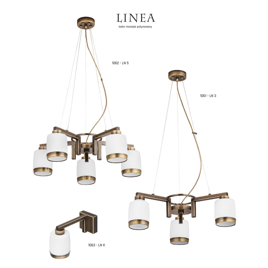 Jupiter 1062 - LN5 - Висящ полилей LINEA 5xE27/60W/230V