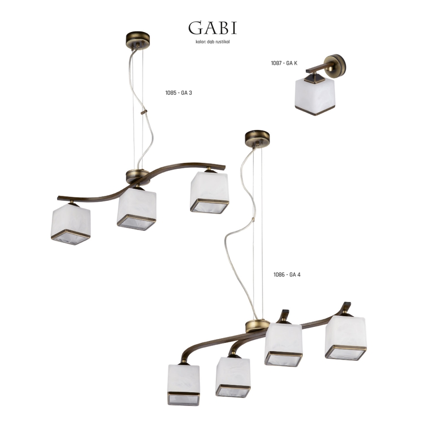 Jupiter 1085 - GA3 - Висящ полилей GABI 3xE27/40W/230V