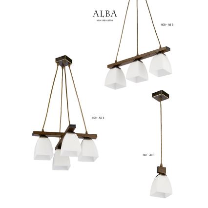 Jupiter 1107 - AB1 - Висящ Полилей ALBA 1xE27/60W/230V