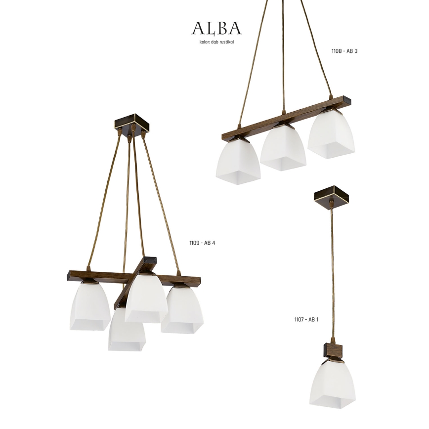Jupiter 1107 - AB1 - Висящ Полилей ALBA 1xE27/60W/230V