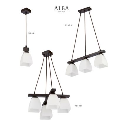 Jupiter 1111 - AB3 - Висящ полилей ALBA 3xE27/60W/230V